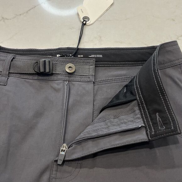 Prana NEW Stretch Zion Pant Mens 32 x 32 Shadow Gray Straight Relaxed Hiking - Picture 11 of 16